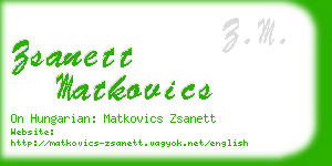 zsanett matkovics business card